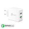 J5Create 2-Port USB 30W Charger W/ QC3.0