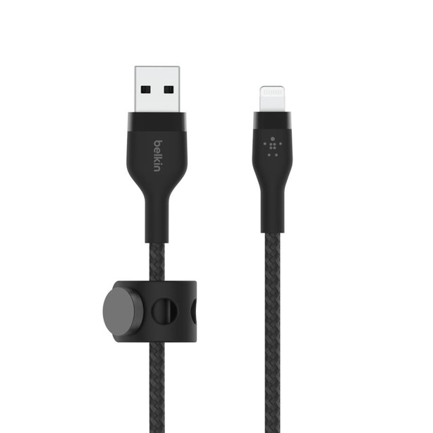 Belkin Usb-A To Lighting, Braid Sil, 1M, Black Magnetic Management