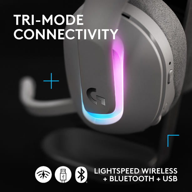 Logitech G522 Lightspeed Wireless Gaming Headset White – Rgb, Removable Mic, Usb-C & Bluetooth