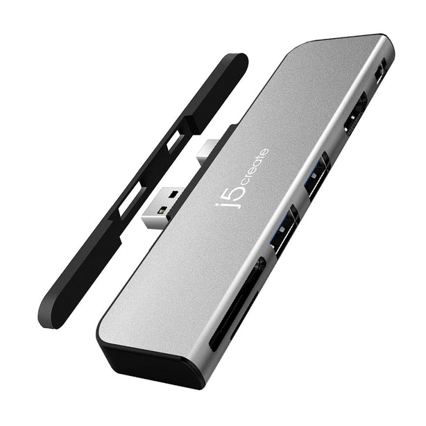 J5Create Ultradrive Mini Dock For Surface Pro 4/5/6 Silver Color