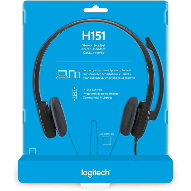 Logitech H151 Stereo Headset Black