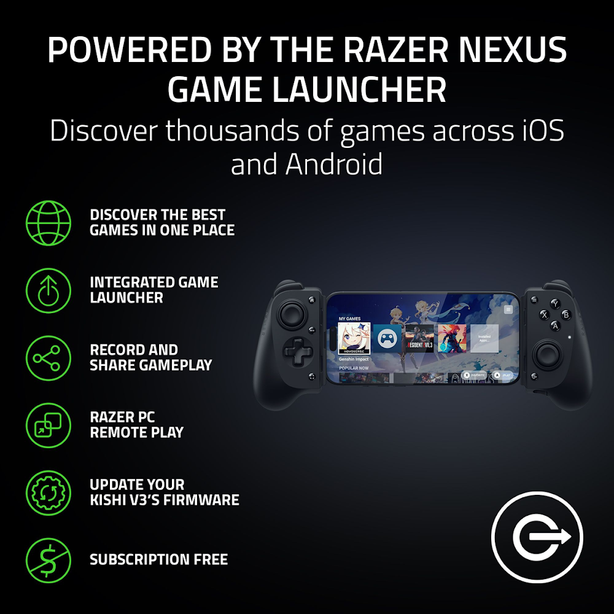 Razer Kishi V3 USB-C - Mobile Gaming Controller for Android & iPhone - FRML Packaging