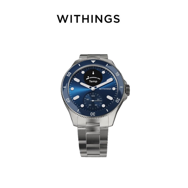 (No ECG Function) Withings Scanwatch Healthmaster HWA10 Hybrid Scanwatch Nova 42mm (Blue)