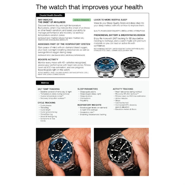 (No ECG Function) Withings Scanwatch Healthmaster HWA10 Hybrid Scanwatch Nova 42mm (Blue)
