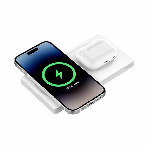 Belkin Magsafe 2-In-1 Wireless Flat Charge Pad White