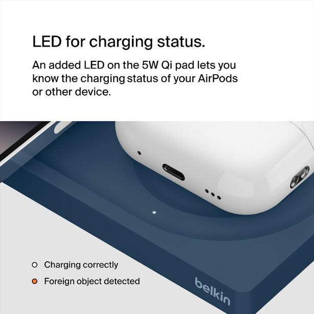 Belkin Magsafe 2-In-1 Wireless Flat Charge Pad White