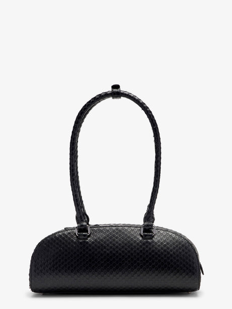 Diesel 1DR python effect leather shoulder bag - Black