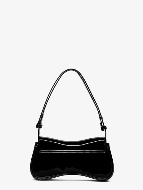 Diesel Play Clutch shiny leather shoulder bag - Nero