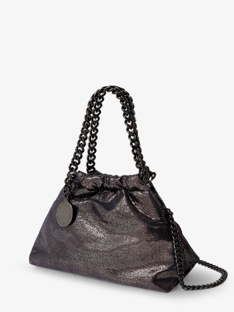 Stella Mccartney Falabella Eco Shiny Dotted Chamois Fabric Shoulder Bag - Darknavy