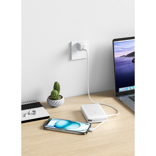 BELKIN POWER BANK 10K W/ CABLE WHITE PD 20W