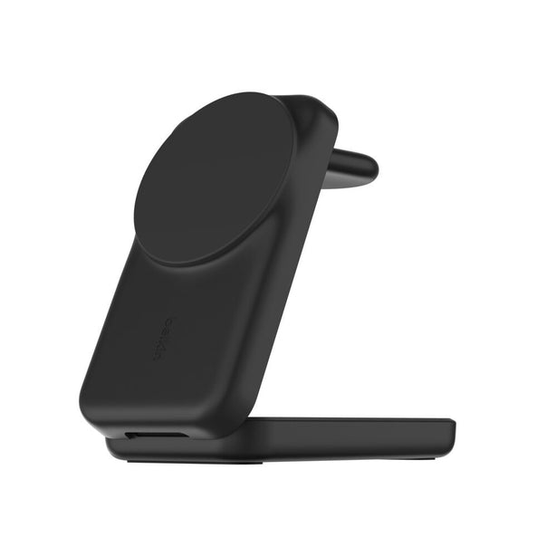 Belkin Qi2.2 25W 3-in-1 Wireless Charging Stand – Charcoal Black (Phone/Watch/Earbuds)
