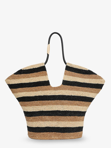 Zimmermann Golden Time raffia shoulder bag - Blackbeige