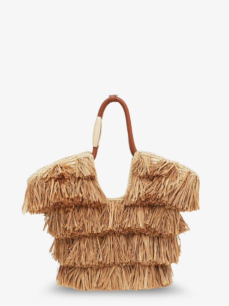 Zimmermann Golden Time crossbody bag with fringe - Natural