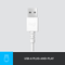 Logitech H390 Usb Stereo Headset Off-White