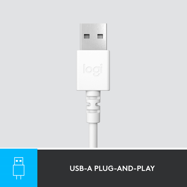 Logitech H390 Usb Stereo Headset Off-White