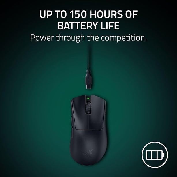 Razer DeathAdder V4 Pro - Ultra-Lightweight Wireless Ergonomic Esports Mouse - Black - RZ01-05330100-R3A1