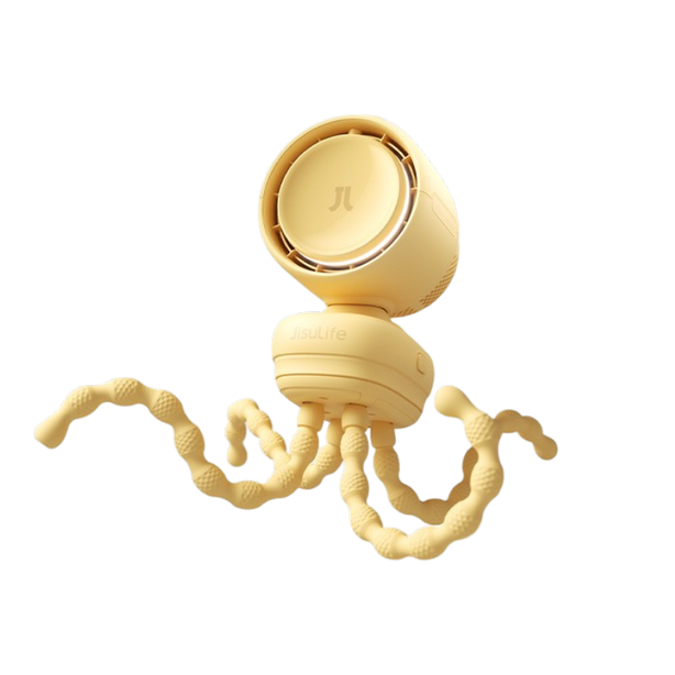 JISULIFE Stroller Fan Life3-Octopus-Yellow