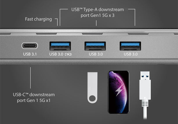 J5Create USB Type-C Triple Monitor Docking Station W/Power
