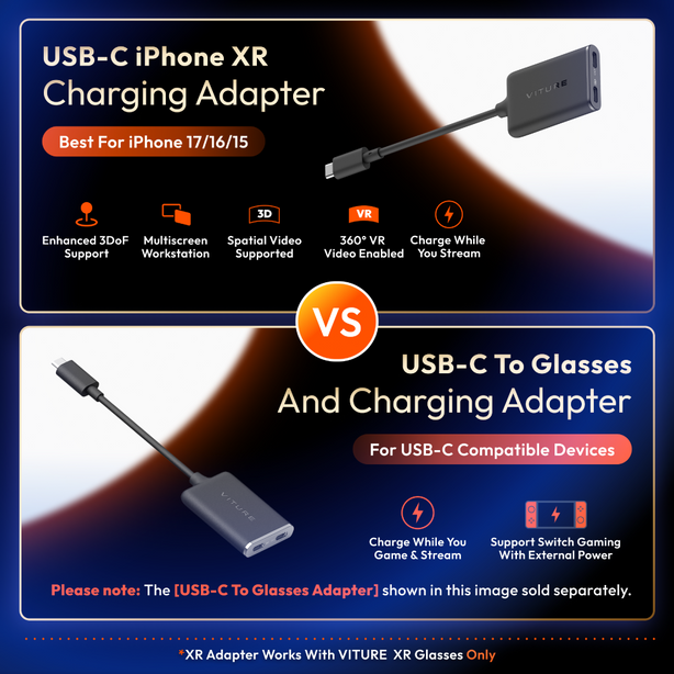 Viture Pro USB-C Charging Adapter