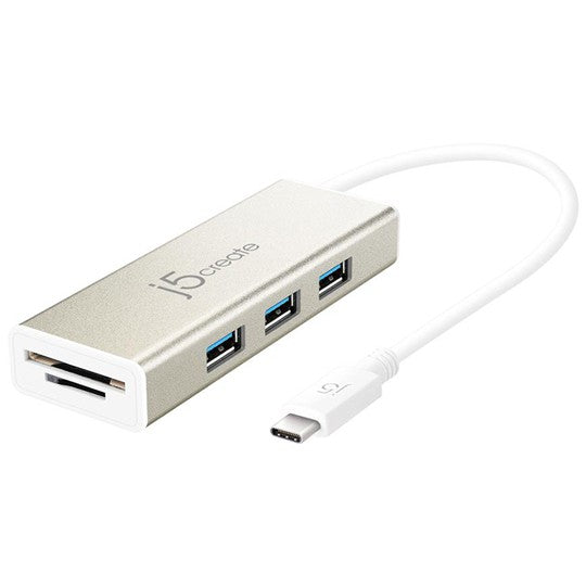 J5Create USB 3.1 Type-C USB 3.0 Hub/Card Reader SD/T-Flash