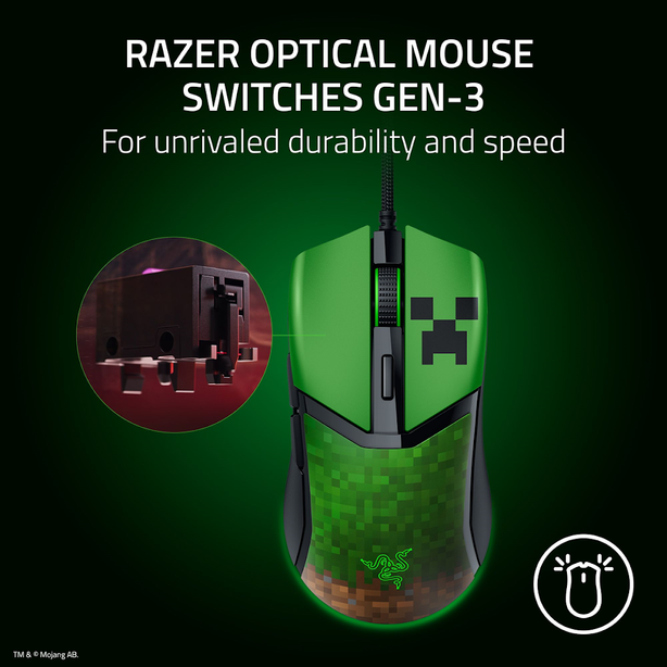 Razer Cobra - Customizable Gaming Mouse - Minecraft Edition - FRML Packaging