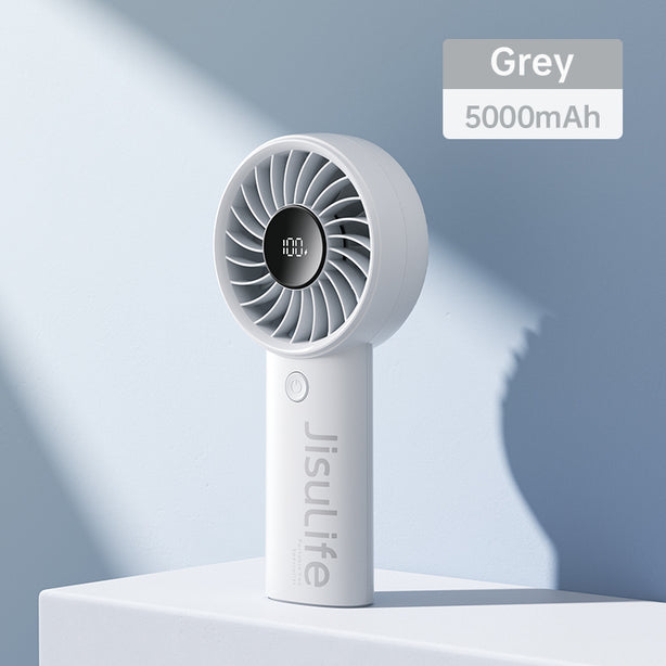 JISULIFE HANDHELD FAN LIFE4 5000MAH-LIGHT GREY