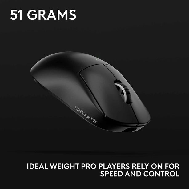 Logitech G PRO X SUPERLIGHT 2C Gaming Mouse Black – Wireless Lightweight