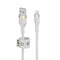 Belkin Usb-A To Lighting, Braid Sil, 1M, White Magnetic Management