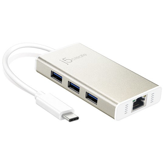 J5Create USB Type-C Gigabit Ethernet & Hub Multi Adapter