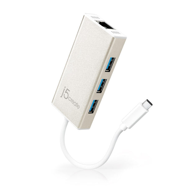 J5Create USB Type-C Gigabit Ethernet & Hub Multi Adapter
