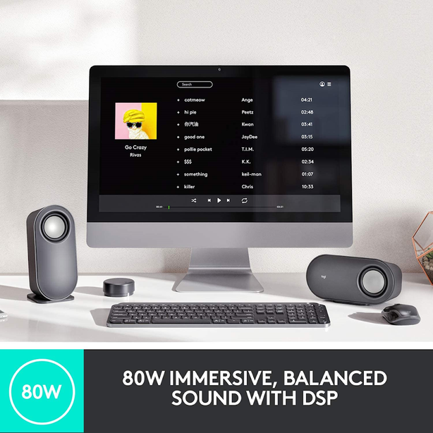 Logitech Z407 2.1 Speakers With Bluetooth Computer Speaker With Subwoofer And Wireless Control