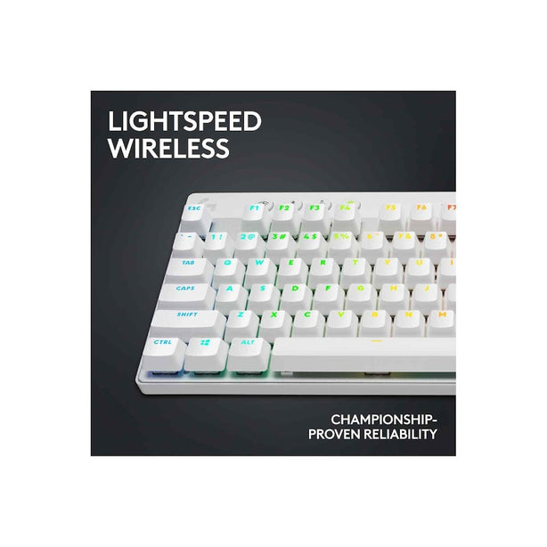 Logitech Pro X Tkl Lightspeed Gaming Keyboard White (Gx-Brown)