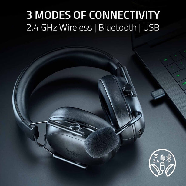 Razer BlackShark V3 X HyperSpeed ,Wireless E-Sports Headset ,Ultra Light 270 g - Triforce 50 mm Driver ,Removable Microphone Black - RZ04-05420100-R3M1