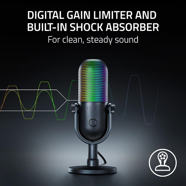 Razer Seiren V3 Chroma - Rgb Usb Microphone With Tap-To-Mute - Frml Packaging