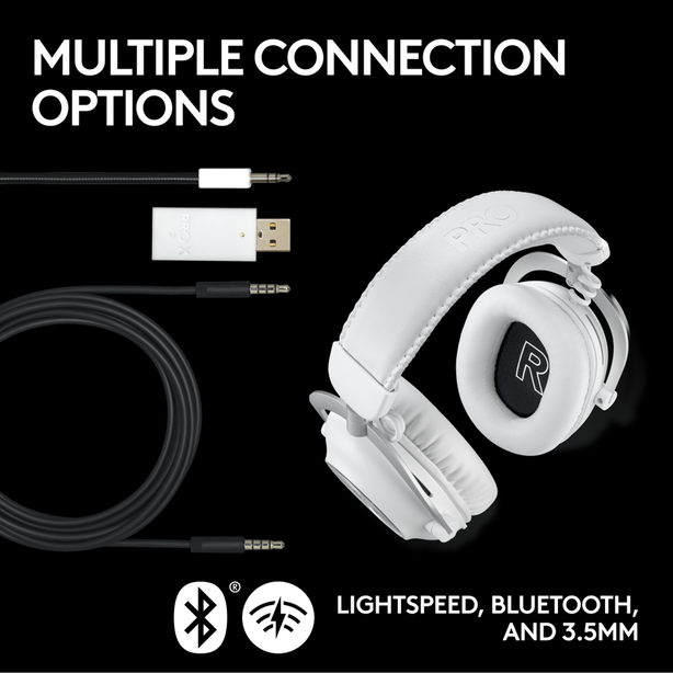 Logitech G Pro X 2 Lightspeed Bluetooth Wireless Gaming Headset White
