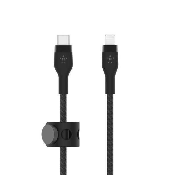 Belkin Usb-C To Lighting, Braid Sil, 1M, Black Magnetic Management