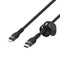 Belkin Usb-C To Lighting, Braid Sil, 1M, Black Magnetic Management