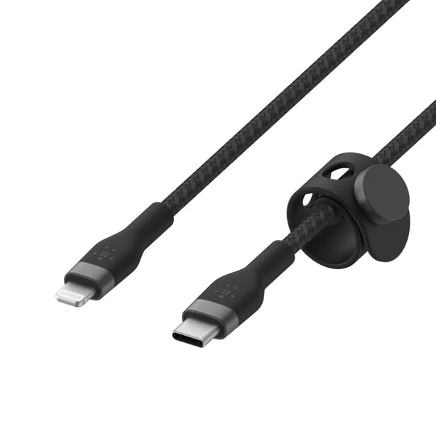Belkin Usb-C To Lighting, Braid Sil, 1M, Black Magnetic Management
