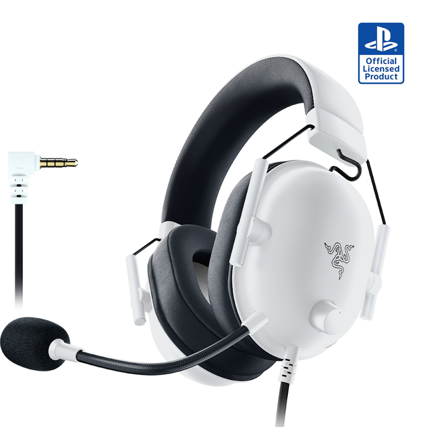 Razer BlackShark V2 X for PlayStation - Wired Esports Headset - White - NASA + AP Packaging