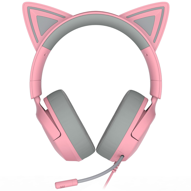 Razer Kraken Kitty V3 X Wired RGB Gaming Headset with Kitty Ears Ultra-Lightweight Quartz Edition - FRML - RZ04-05350100-R3M1