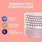 Logitech Wave Keys Ergonomic Wireless Keyboard Rose