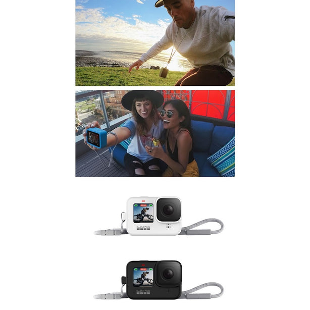 Gopro Sleeve + Lanyard For Hero9/Hero10/Hero11 Black White