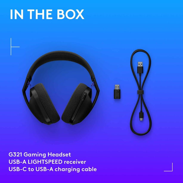 Logitech G321 Wireless Gaming Headset Black – Lightspeed Bluetooth