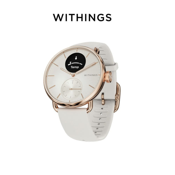 (No ECG Function) Withings ScanWatch Vitals Sand 38mm Sport Watches