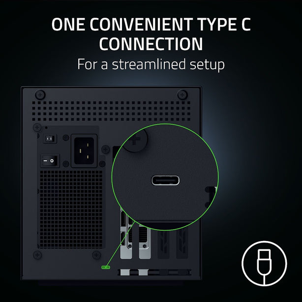 Razer Core X V2 External Graphics Enclosure Thunderbolt 5 Without PSU Full Size GPU Support Tool Free Modular Design - FRML - RC21-02270200-R3M1