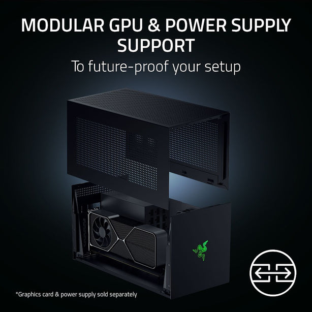 Razer Core X V2 External Graphics Enclosure Thunderbolt 5 Without PSU Full Size GPU Support Tool Free Modular Design - FRML - RC21-02270200-R3M1