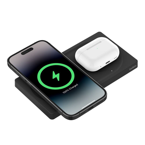 Belkin Magsafe 2-In-1 Wireless Flat Charge Pad Black