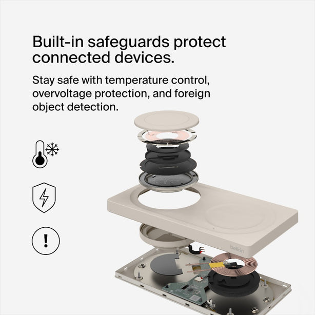 Belkin Magsafe 2-In-1 Wireless Flat Charge Pad Black