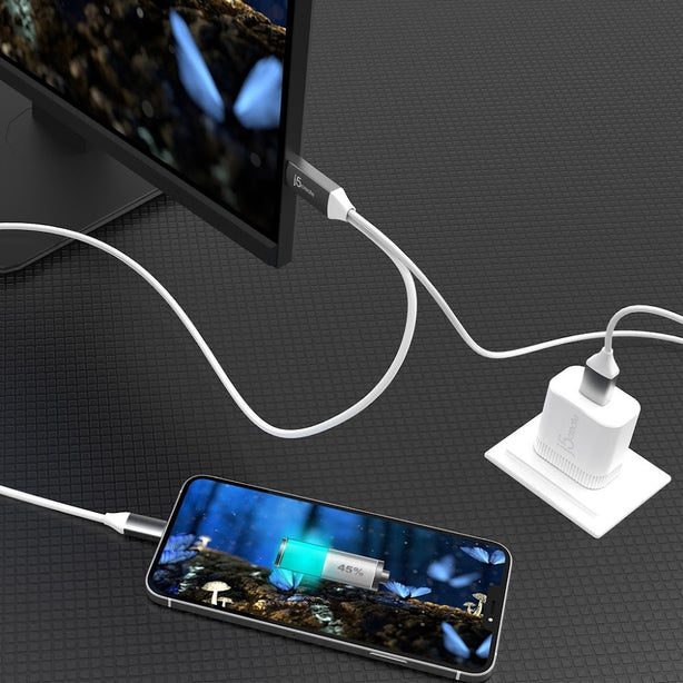 J5Create USB Type-C to 4K HDMI Cable with USB™ Type-A 5V pass-through