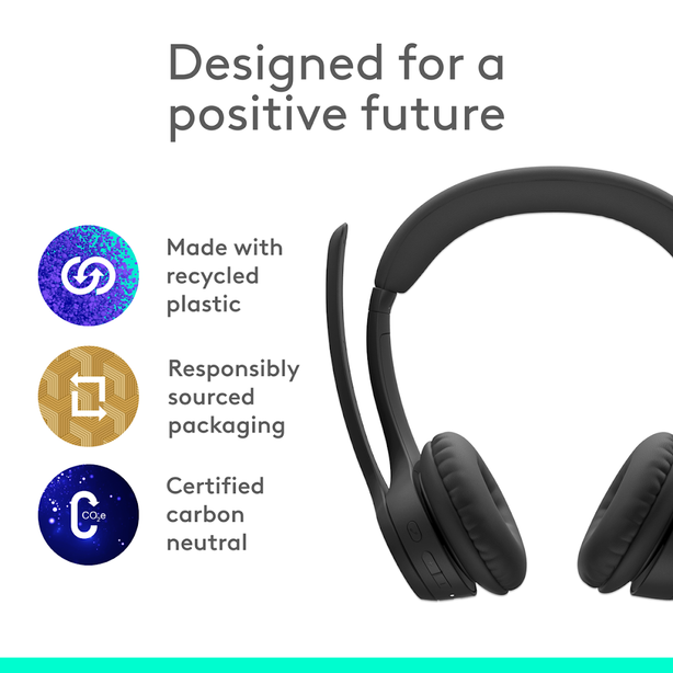 Logitech Zone 300 Bluetooth Wireless Headset Graphite